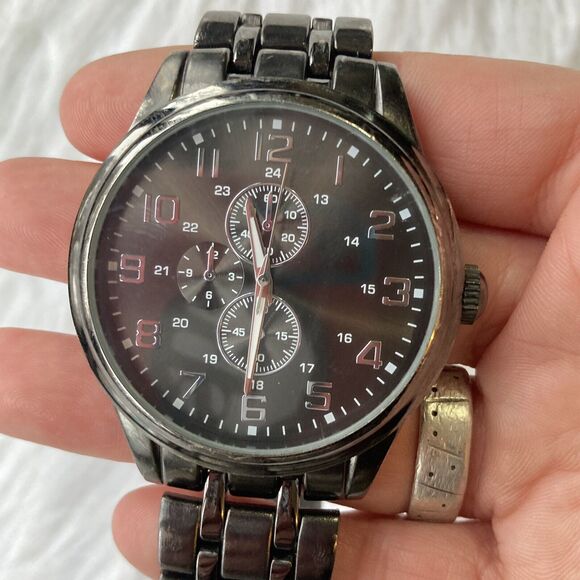 Relic By Fossil Watch Mens Black Stainless Steel Analog Dial Quartz FMDMD111A - Picture 4 of 7